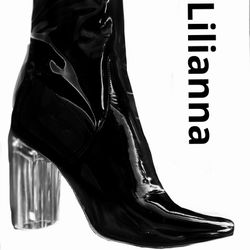 Lilianna Patent Boots Size 8