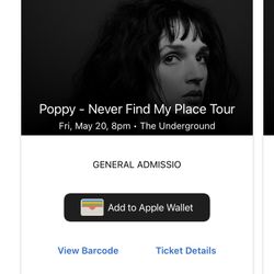 Poppy Never Find My Place Tour 