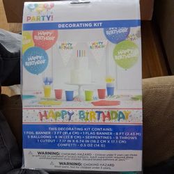 3) 3-2-1 Party! Happy Birthday Party Decorating Kits Banner/Balloons/Confetti