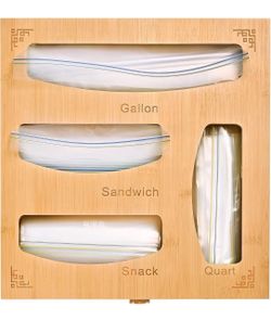 Bag Storage Baggie Organizer Sandwich Plastic Bag Organizer for Kitchen Drawer