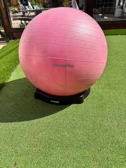 Marika Exercise Stability Ball with Titan Fitness Base