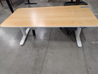 IKEA BEKANT Adjustable Sit/Stand Desk with Light Wood Top