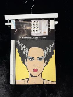 Pride and Frankenstein shower curtain
