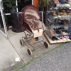 Vintage Stroller Carriage Baby Carrier Photo Prop