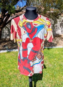 Deadpool Sailor Moon Collab Anime Cartoon Double-Sided XLarge Stretch Shirt New