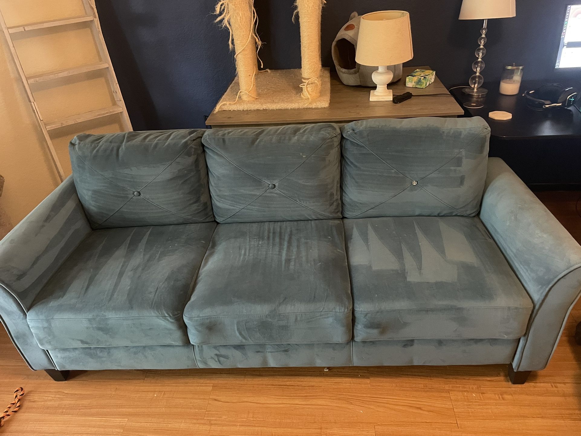 Blue Velvet Couch