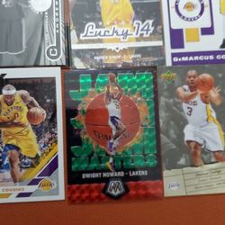 9 Los Angeles Lakers Players Basketball Cards