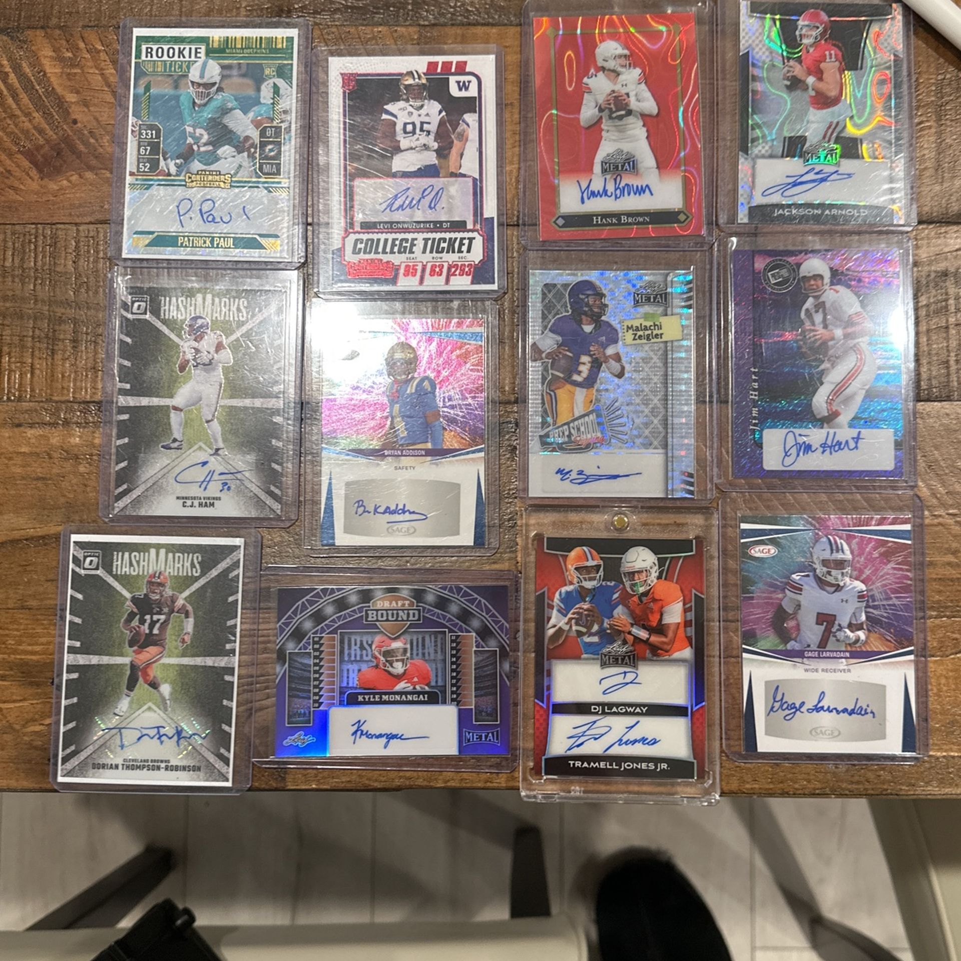 Football Cards Autograph lot FT : DJ Lagway And Jackson Arnold !