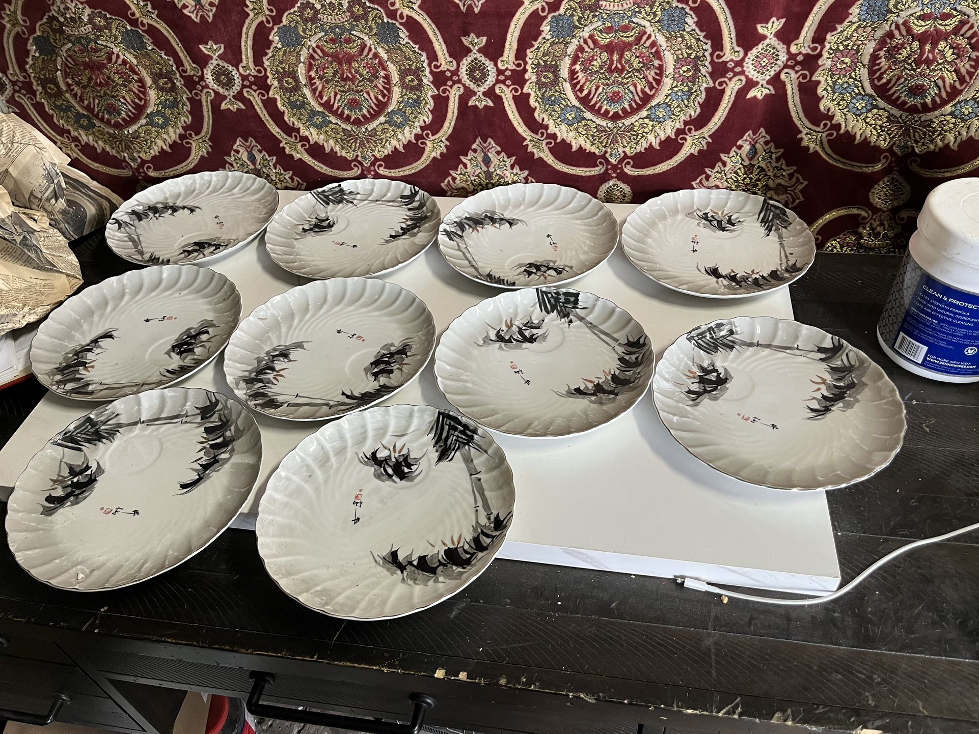 10 Vintage Japanese Porcelain Plates