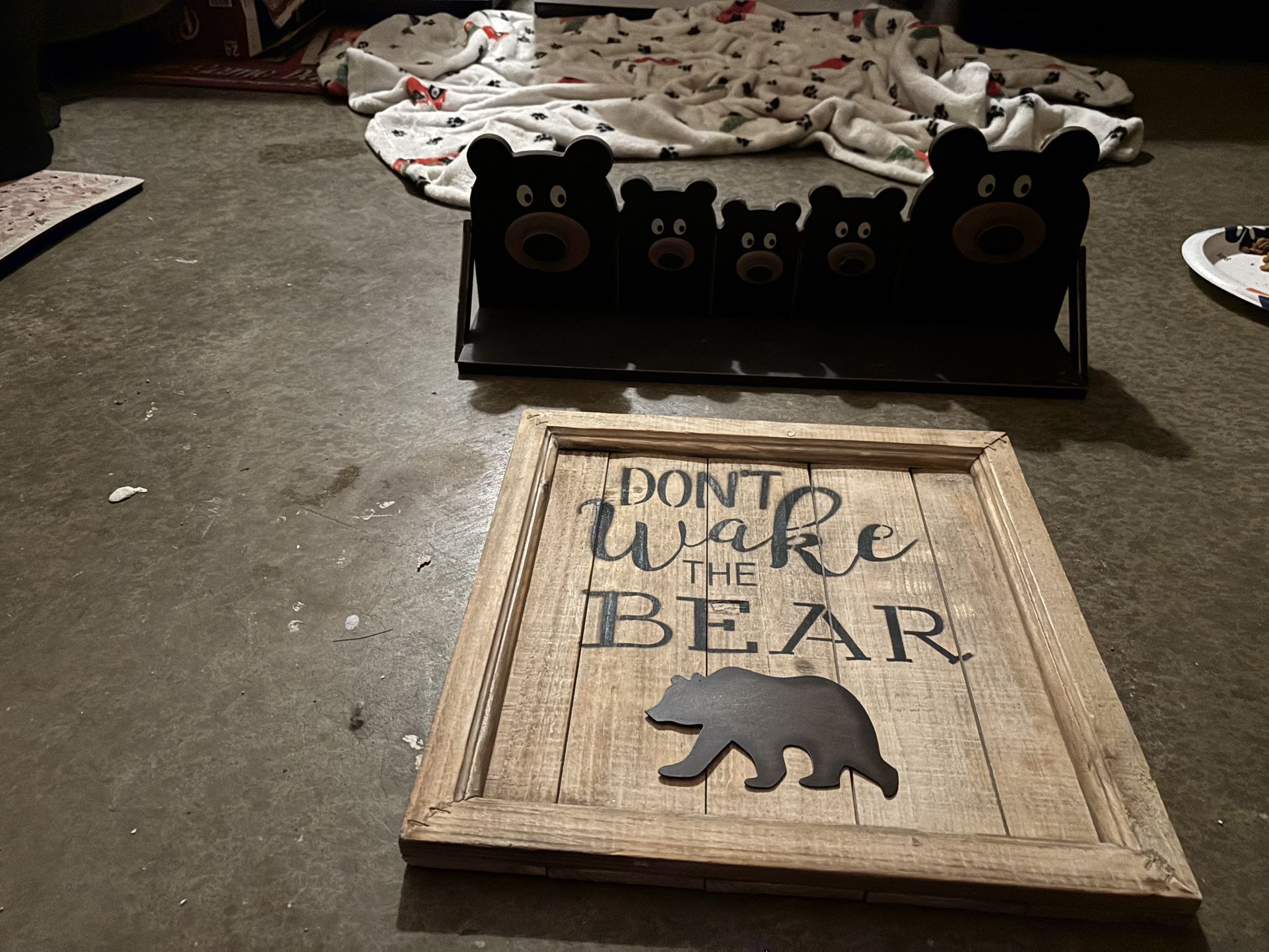 Black Bear Sign And Shelf