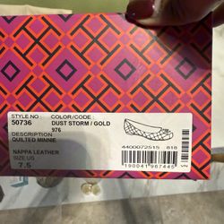 Tory Burch Quilted Minnie Flats Size 7.5