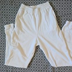 NWT White Misguided Joggers Size M 