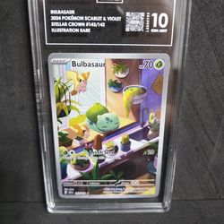 Pokemon Stellar Crown Bulbasaur SIR #143 TAG 10