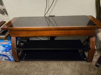 Wood & Glass Media Stand