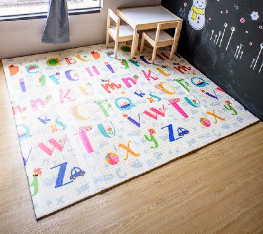 Extra Large Play Mat Portable, Waterproof, Soft Foam, Indoor  or Outdoor Use, 77"x70" 