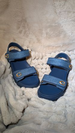 Coach denim blue sandal