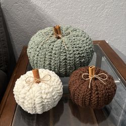 Crocheted Pumpkins 