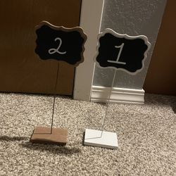 Table Number Signs