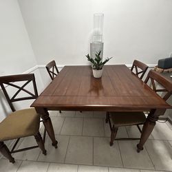 Tall Wooden Table And Chairs