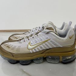 Nike Air VaporMax 360 White/Metallic Gold/Black Size 9.5