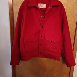 Vintage Filson Scarlet Mackinaw Work Jacket, size 40