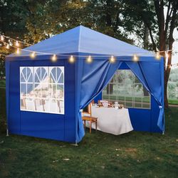 White Gazebo Wedding Party Tent Canopy With Windows & Sidewalls - (FOR SALE)