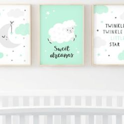 Baby Nursery Art❤️❤️❤️(Set Of 3) Canvases