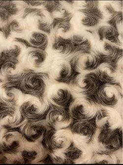 jacquard twist swirl faux fur rug upholstery fabric 3yd 25”