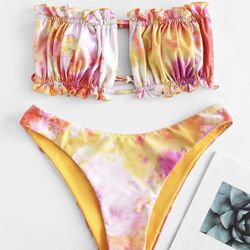 Tie Die Bikini New Size Large 