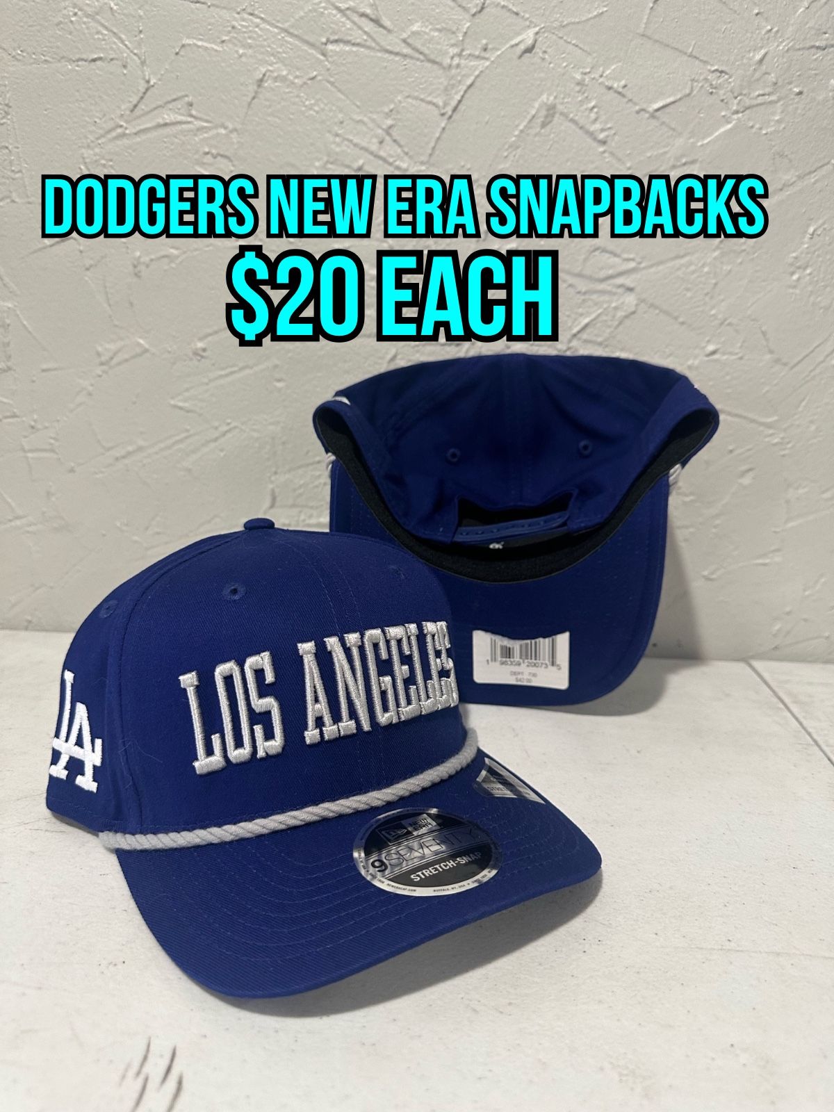 MLB New Era Los Angeles Black 9seventy SnapBack Hats