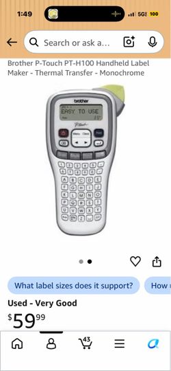 Brother P-Touch PT-H100 Handheld Label Maker