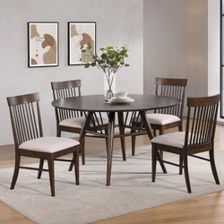 **SALE** Round Five Piece Mid-Century Modern Dining Room Table Set!