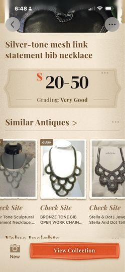Silvertone mesh Link necklace