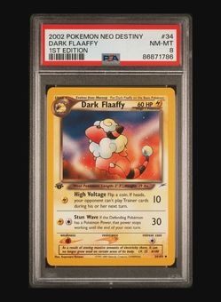 2002 Pokemon Neo Destiny Dark Flaaffy 1st Edition #34 PSA 8