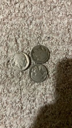 3x Buffalo Nickels No Dates