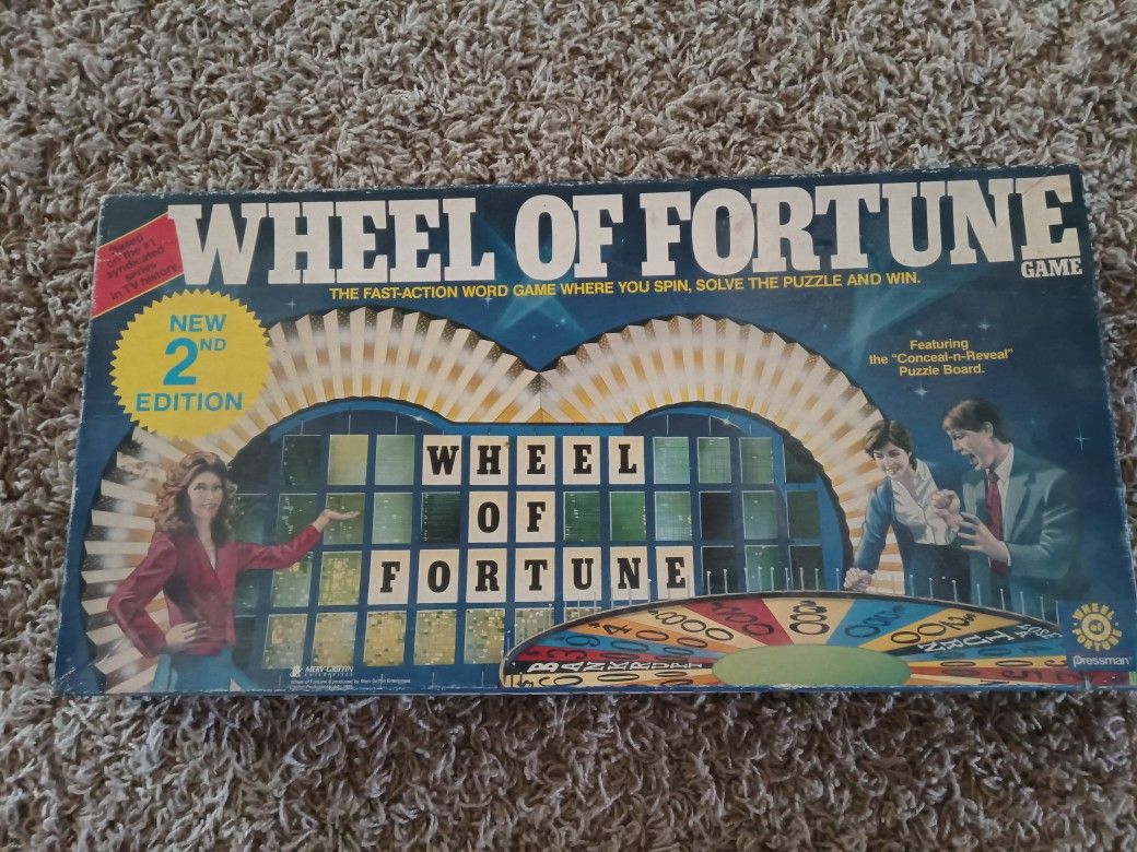 Vintage 1986 Wheel Of Fortune Game