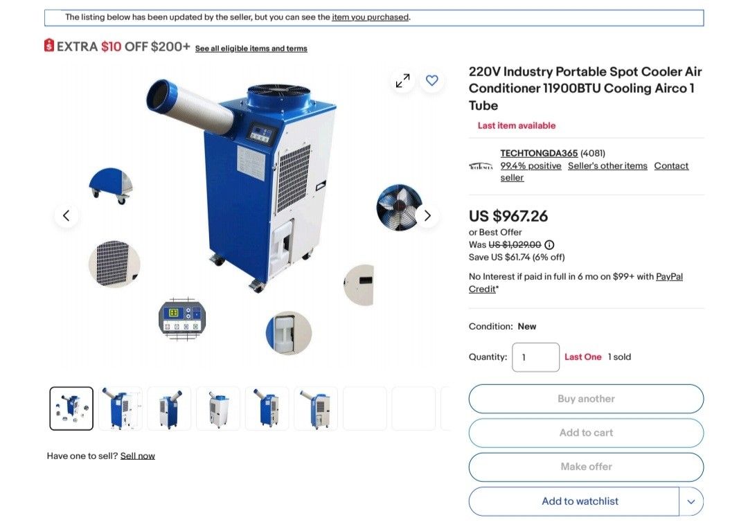 Portable Spot Cooler Air Conditioner