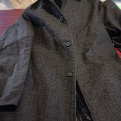 Men's Long Wool Dress Coat- Size Xl- New
