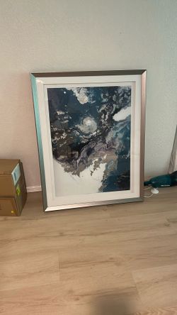 Large Wall Art Painting With Glass 32x40