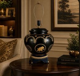 Black and Gold elephant lamp