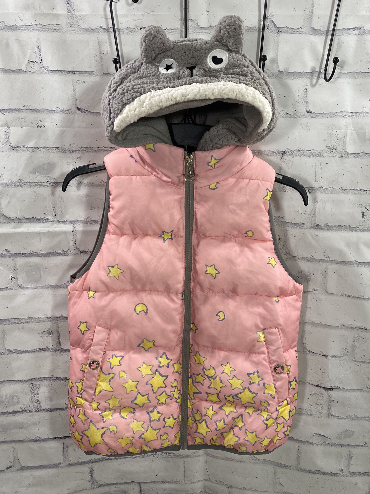 E.S Puffer Vest With Hood Size S