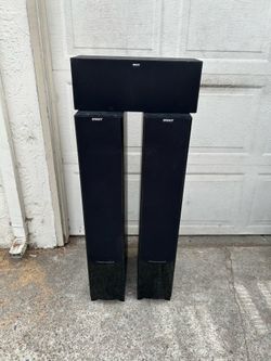 Energy Tower Speaker and Klipsch Center Speaker
