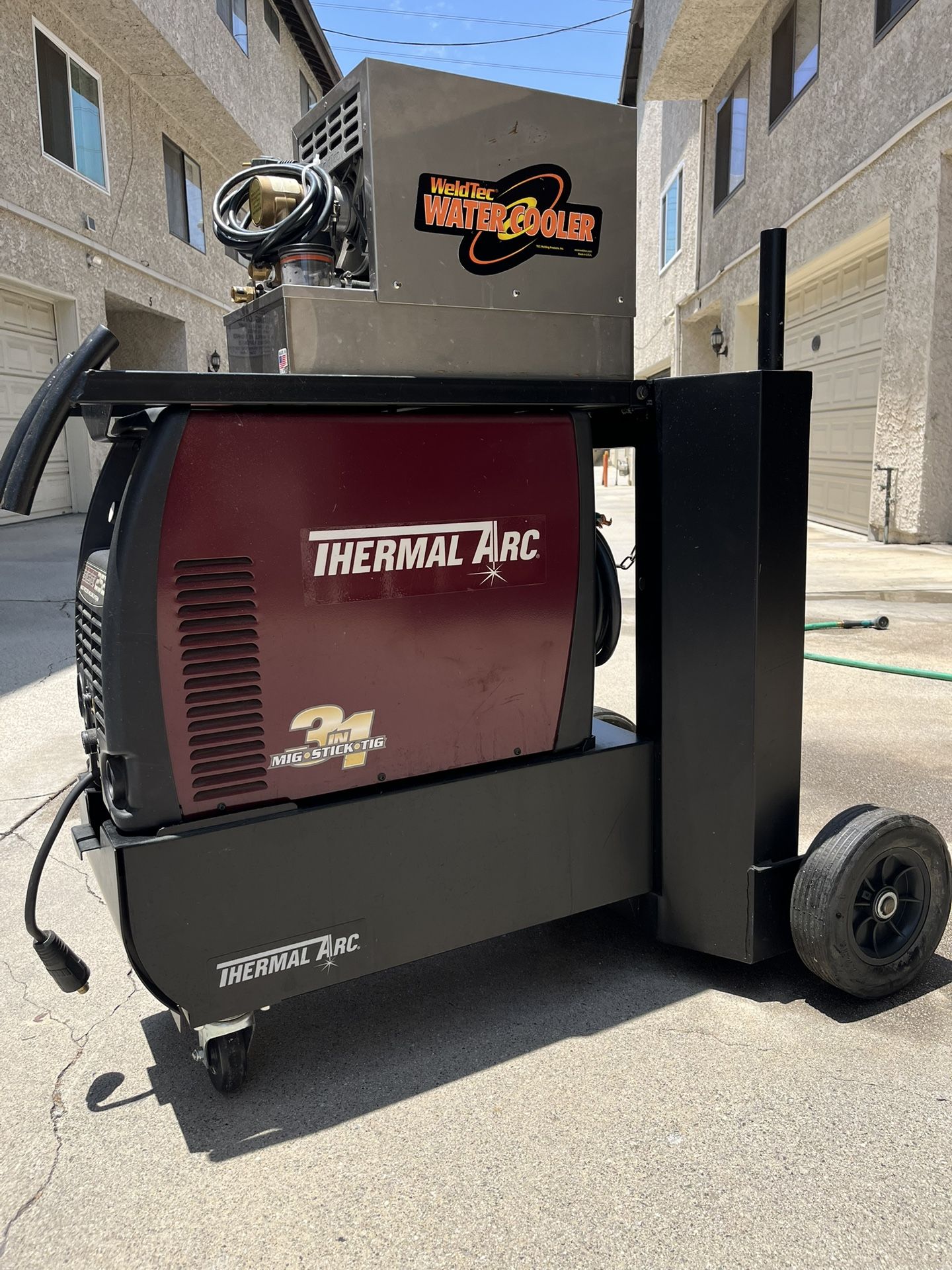 Thermal Arc Fabricator 252i + WeldTec C20 Water Cooler + Thermal Arc Dual Cylinder Cart - Used