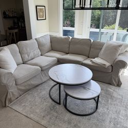 IKEA Extorp Sectional W/Pull Out Bed & Storage