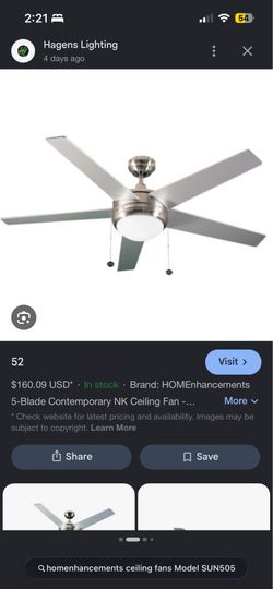 Brand New in box Ceiling Fan