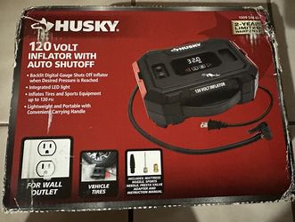New HUSKY 120 VOLT INFLATOR WITH AUTO SHUTOFF