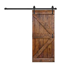 K Style Interior Solid Wood Sliding Barn Door with Hardware Kit