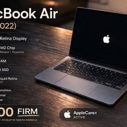 MacBook Air M2 (2022) – 13.6” – Excellent Condition – AppleCare+ – $500 FIRM