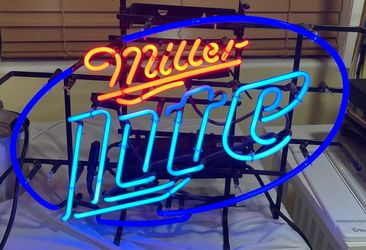 Miller lite neon light