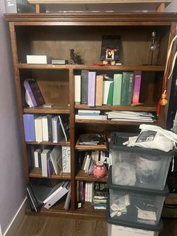 Solid wood book shelf